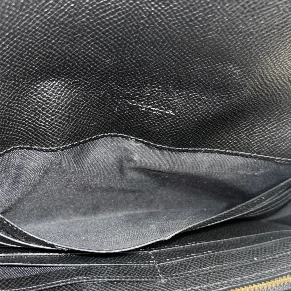 Coach Midnight Black Leather Clutch/Wallet